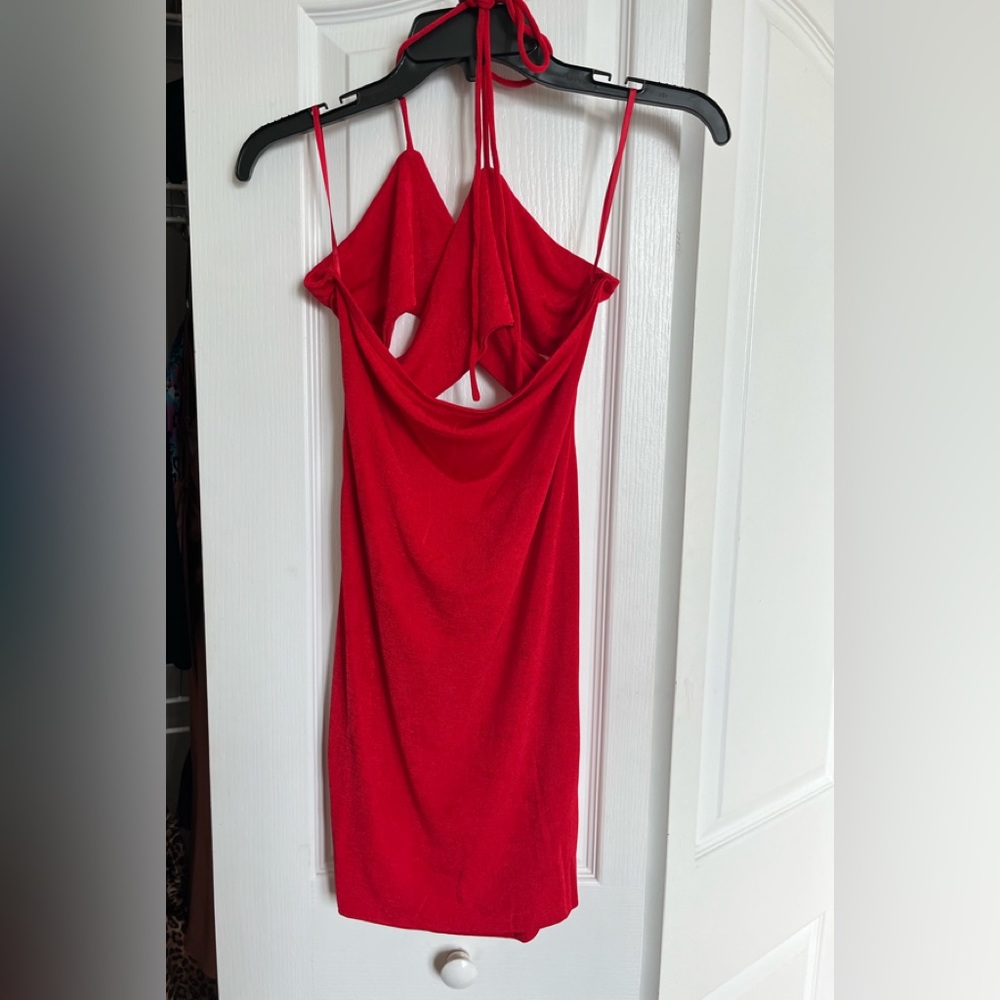 Parallel Lines Cut Out Cross Front Mini Dress In … - image 8